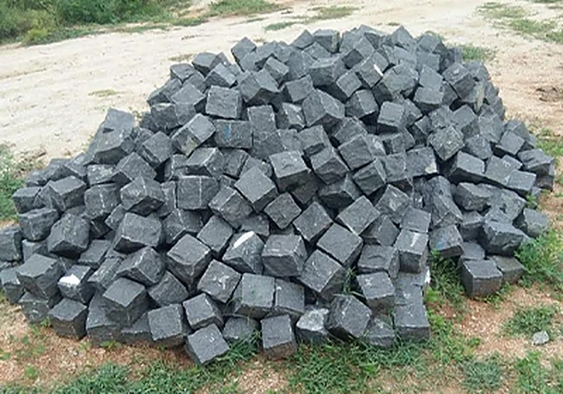 Black Cobble slab
