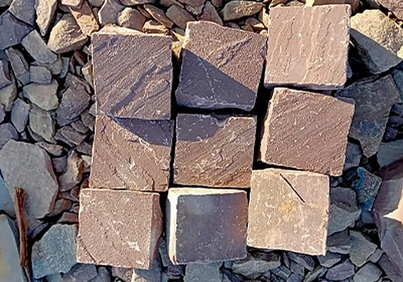 Red Cobble slab